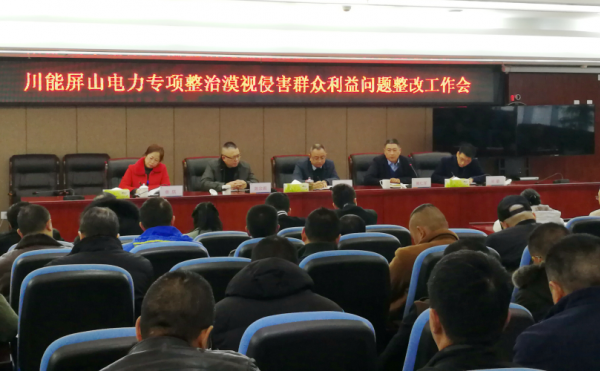 奔着问题抓整改  朝着民心抓落实——川能屏山...